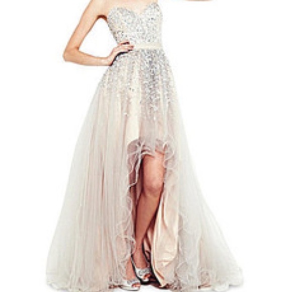 Terani Couture sequin hi-lo dress - Picture 2 of 6