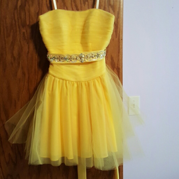 Mori  Lee Yellow Dress