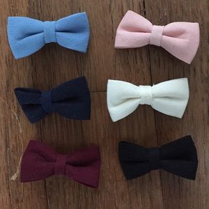 Bow Hair Clips-Set of 6