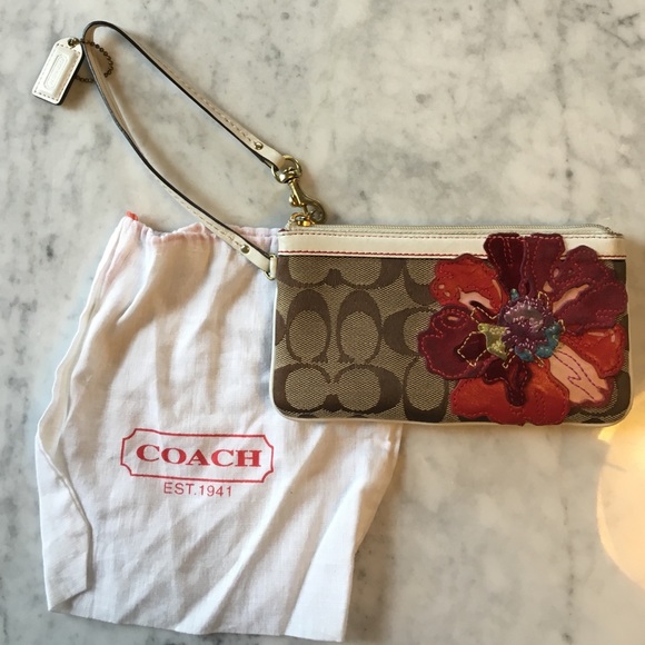 Coach Limited Edition Poppy Wristlet