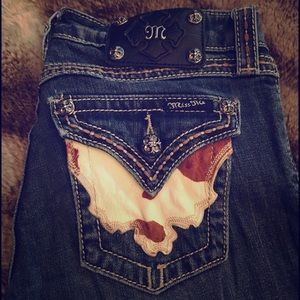 Miss Me cowhide Bootcut jeans