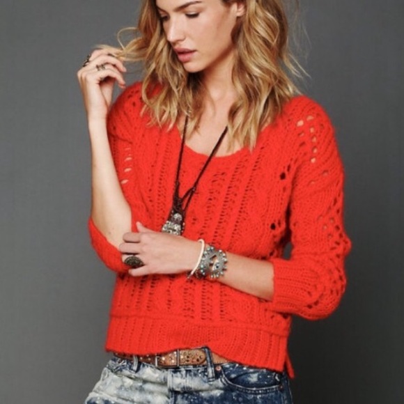 Free People Crochet Sweater