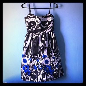 Black/Blue Floral Dress