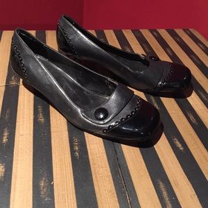 Unlisted Smooth and Patent Leather Kitten Heels
