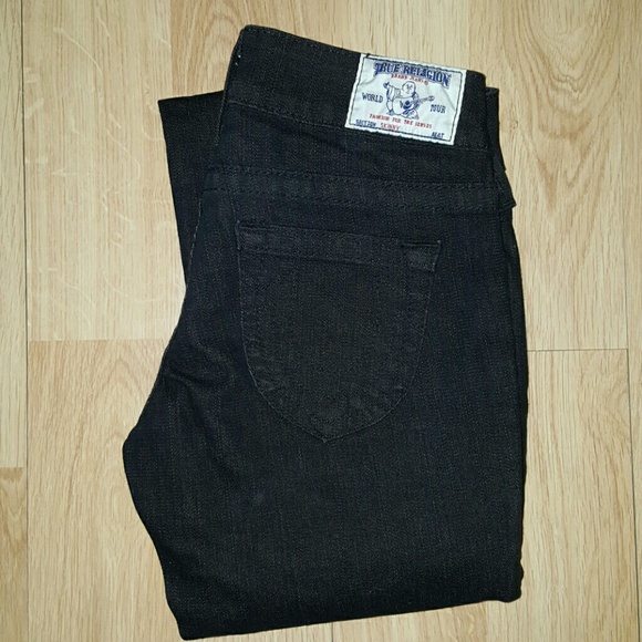 True religion black skinny jeans