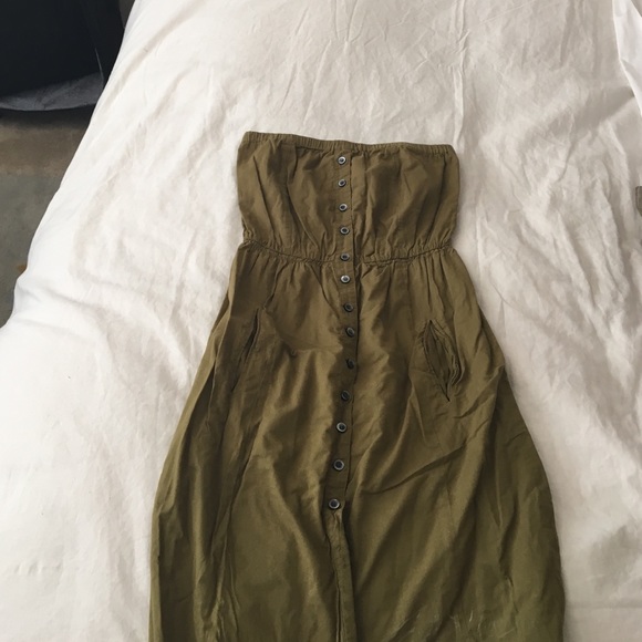 Anthro strapless dress