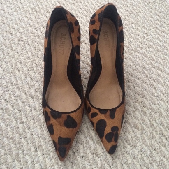 schutz leopard shoes