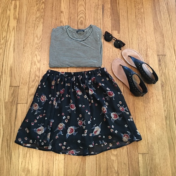 Floral skater skirt