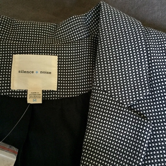 Urban Outfitters Black White Diamond Print Blazer