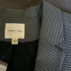 Urban Outfitters Black White Diamond Print Blazer