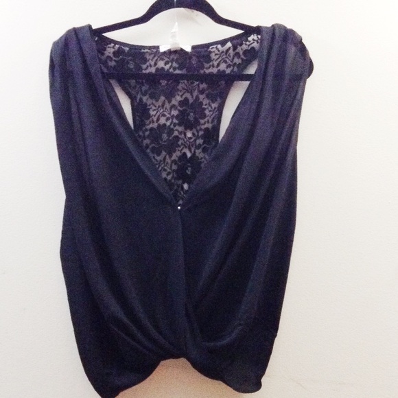 Black Floral Print Sheer Blouse (PLUS SIZE)