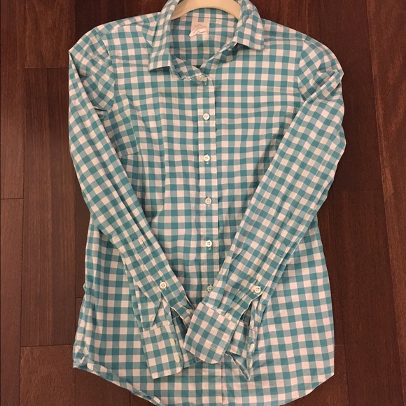 J.crew gingham button down shirt