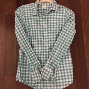 J.crew gingham button down shirt