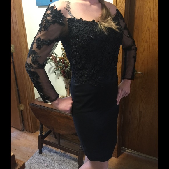👠 Mac Duggal black dress NWOT💋