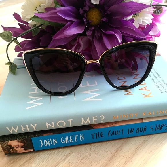 Accessories - Black and Gold Trim Sunglasses