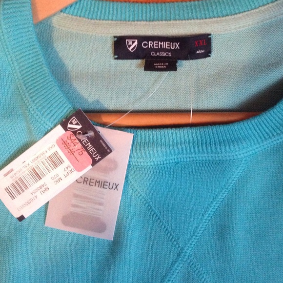 Cremieux XXL  NWT turquoise sweater - Picture 2 of 4