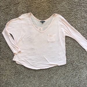 Blush pink American Eagle oversized tee
