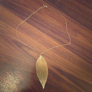 Gold leaf necklace