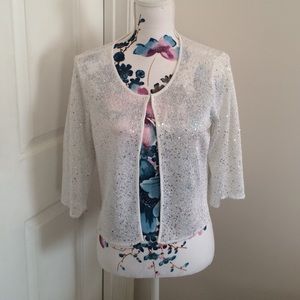 White sequined sweater