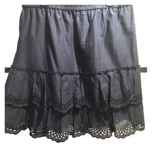 Eyelet tiered skirt