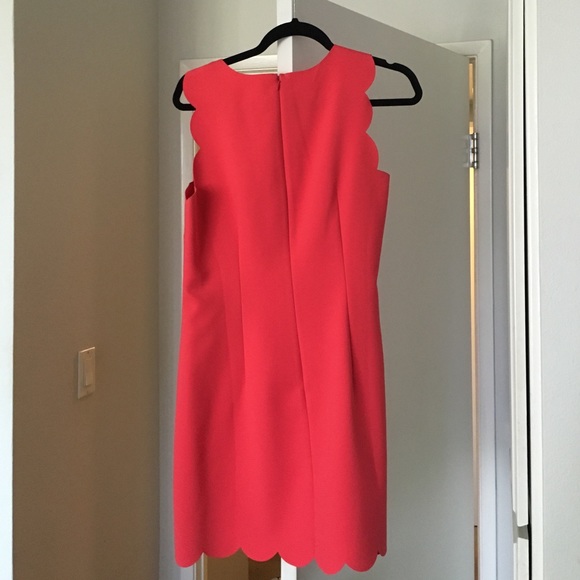 J. Crew Dresses - Red/coral jcrew scallop dress J. Crew Dresses - Red/coral jcrew scallop dress