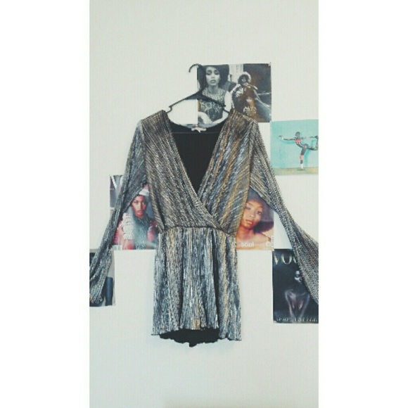 American Apparel Pants - Disco metallic romper