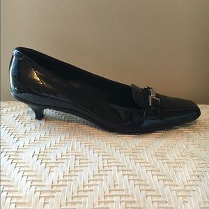 Prada heels, 1-inch, black, size 40