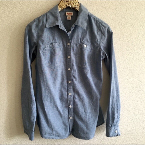 Mossimo Chambray Button Up Shirt - S