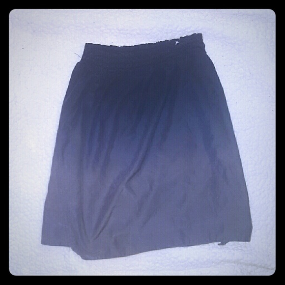 BLACK TO GRAY OMBRE SKIRT