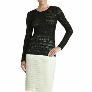 Bcbgmaxazria Black Fae Top Sz Small