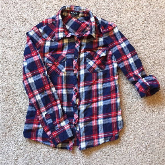 Bundle(3) - 2 Flannel Plaid Shirts & 1 Denim Shirt - Picture 2 of 4