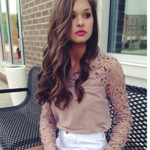 Pink lace shirt