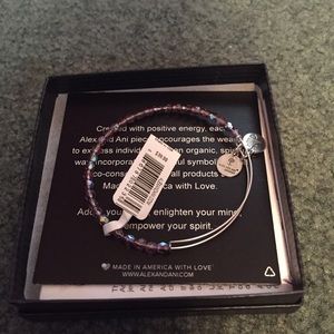 Brand new alex & ani beaded purple bracelet