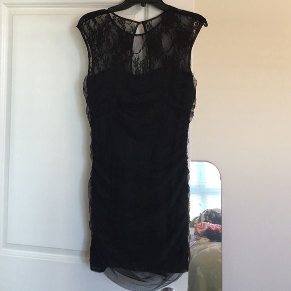 Black lace overlay dress, size M