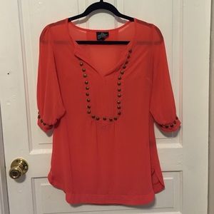 Chiffon Coral Shirt