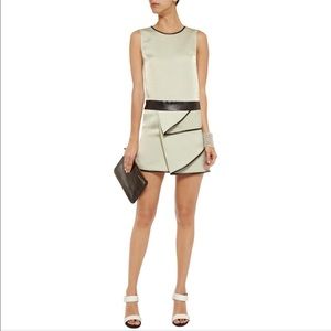 NWT Phillip Lim Sage Faux Leather Faille Dress S