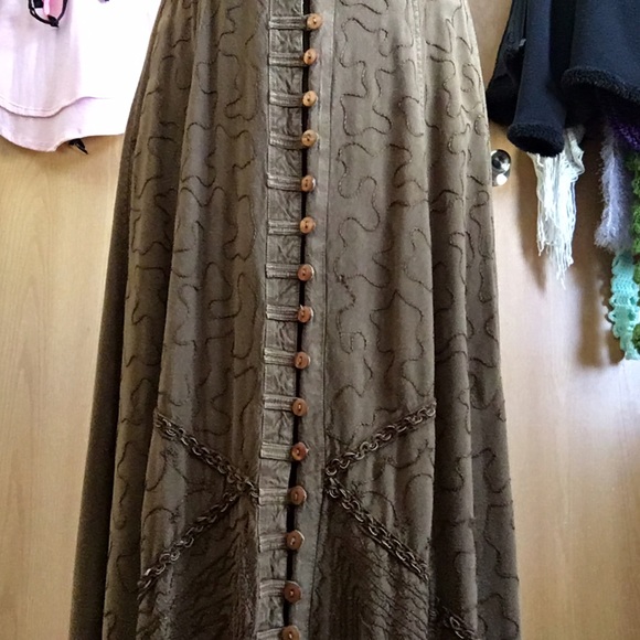 Brown ankle length skirt