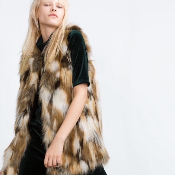 FLASH SALE Multi Colored Fur Waistcoat