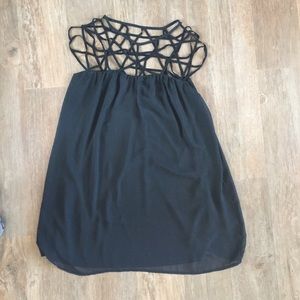 Black Cage Top Dress