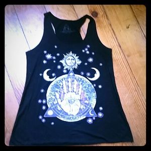 Racer back palm shirt