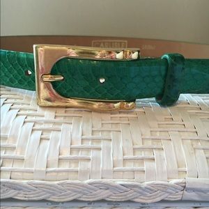 Carlisle belt, green/gold, small