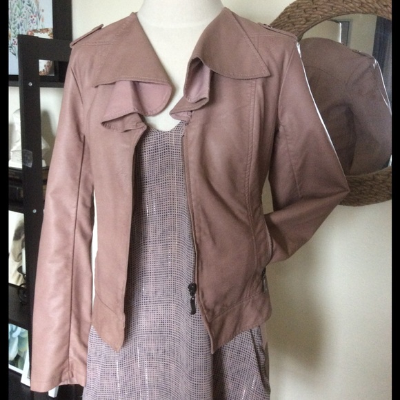 Bernardo Jackets & Blazers - Mauve Vegan Leather Jacket