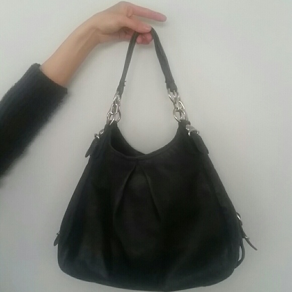 Coach Black Leather Maggie Mia Bag