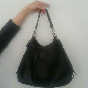 Coach Black Leather Maggie Mia Bag