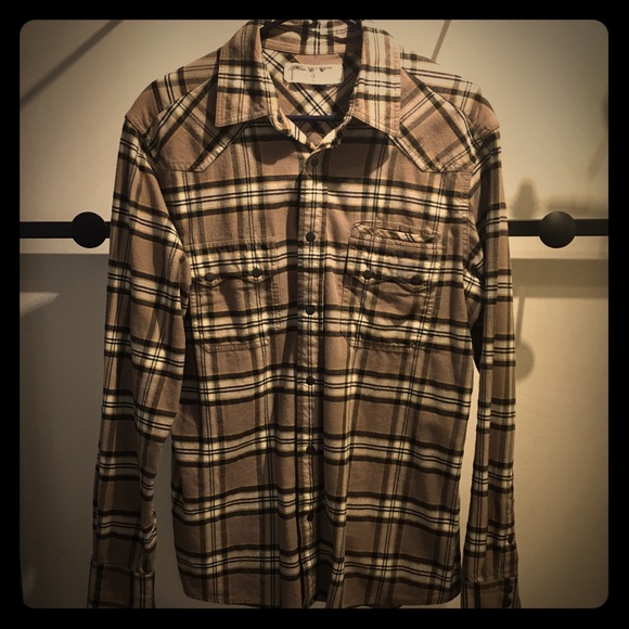 Paper Denim Cloth plaid button down