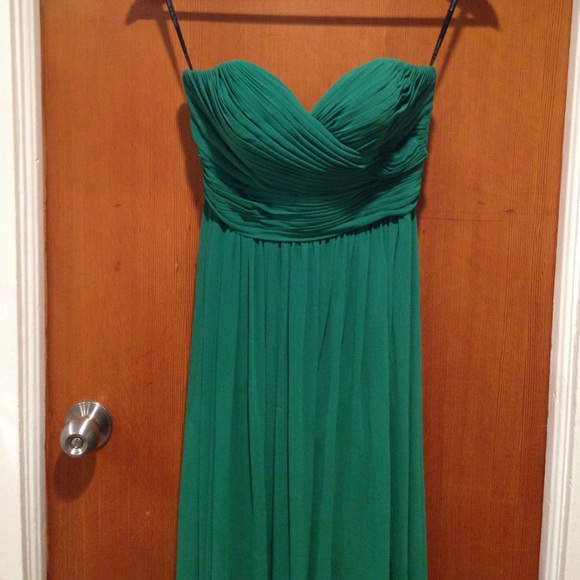 Watters Long Green Bridesmaid or Prom Dress