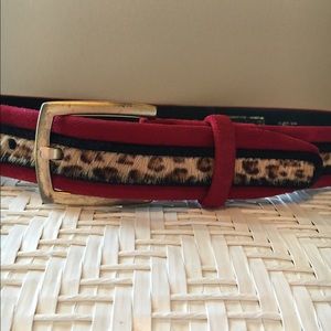 Carlisle belt, M, leopard/red
