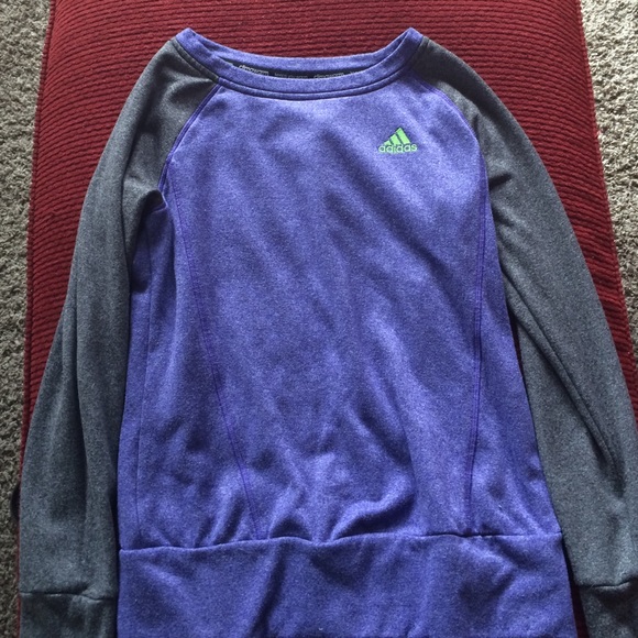 Cute Adidas Purple and Gray Sweatshirt