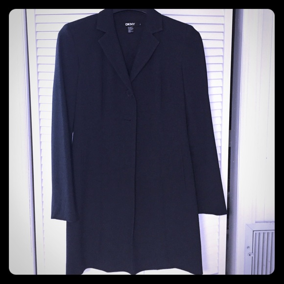 DKNY size 4 charcoal color light coat