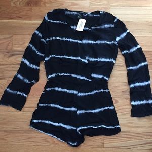 Tie Dye Long Sleeve Romper